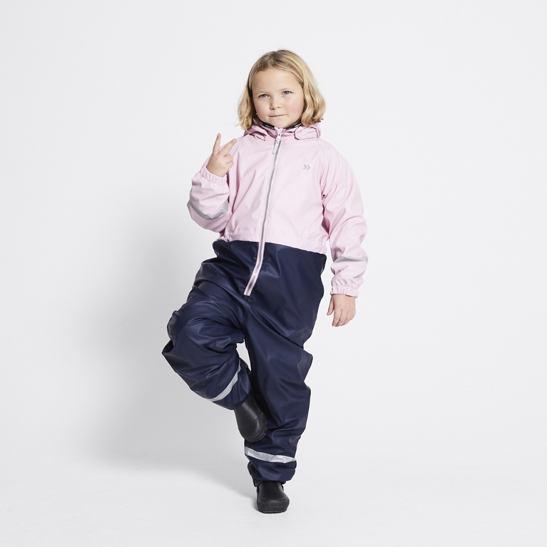 Lined rain overall "Ätran" Soft Pink